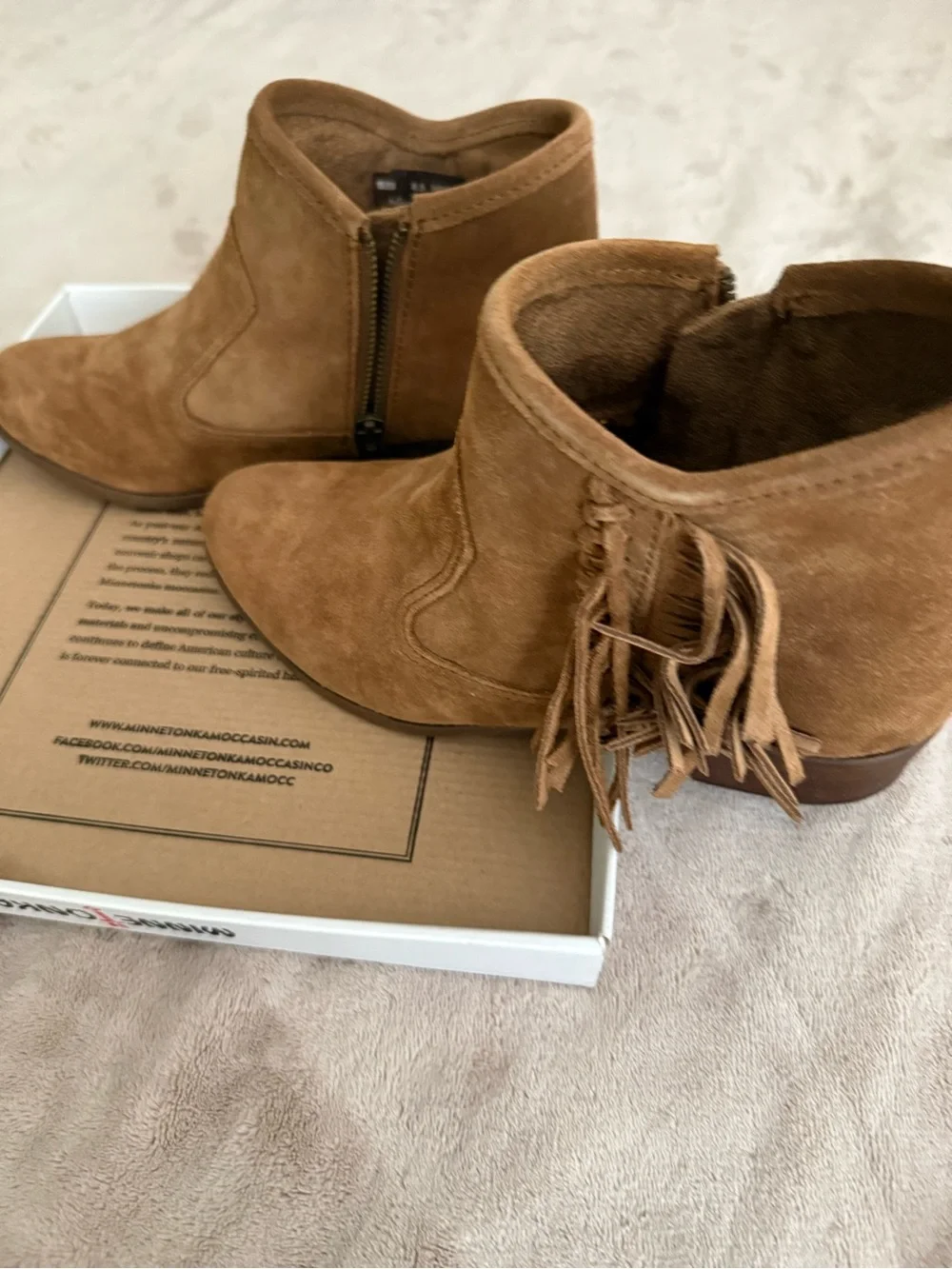 Minnetonka suede ankle